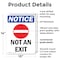 Signmission Not An Exit, 10 in W x Rectangle, Plastic OS-2PACK-NS-P-1014-V-15166 - alternate 4